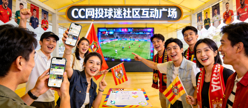 CC网投球迷社区互动广场 - 用户热烈讨论比赛画面